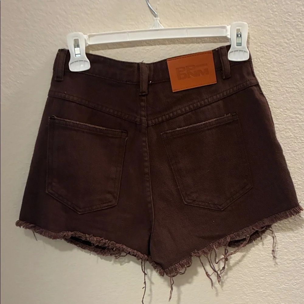 Princess Polly Chocolate Distressed Jean Shorts